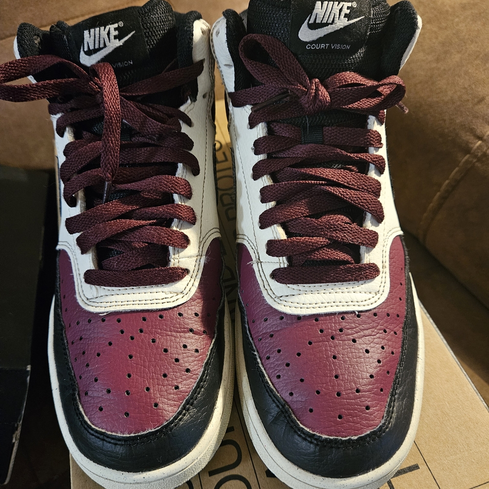 Nike Court Vision Mid NN in Black and White - Picture 2 of 5